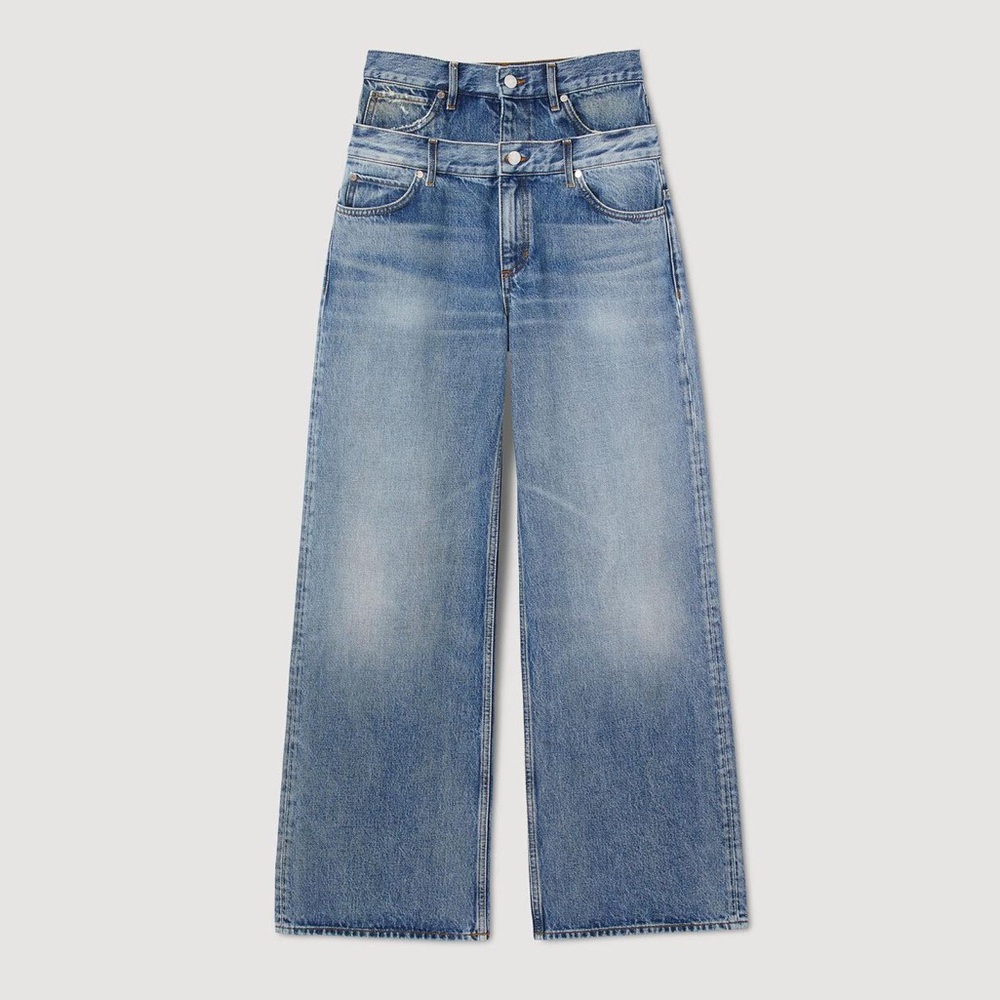 Sandro Paris DOUBLE-BELTED JEANS